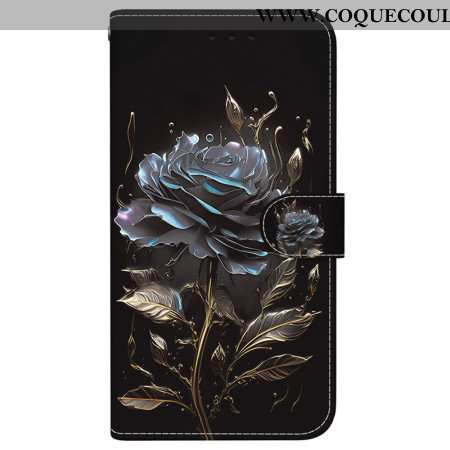 Housse Samsung Galaxy S24 FE Rose Noire à Lanière