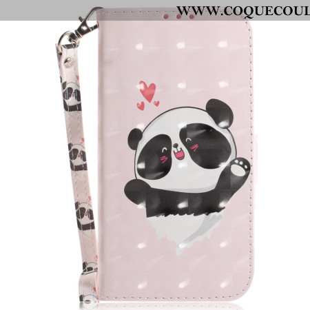 Housse Samsung Galaxy S24 FE Panda Love à Lanière