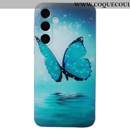 Coque Samsung Galaxy S24 FE Papillon Bleu