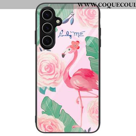 Coque Samsung Galaxy S24 FE Verre Trempé Flamant Rose