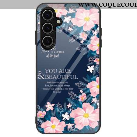 Coque Samsung Galaxy S24 FE Verre Trempé Fleurs Roses