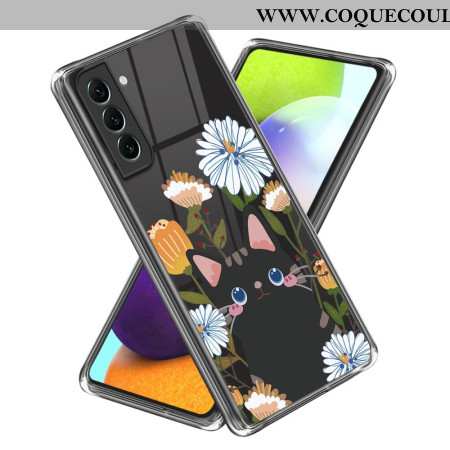 Coque Samsung Galaxy S24 Plus 5G Fleur et Chat