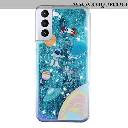 Coque Samsung Galaxy S24 Plus 5G Liquide à Paillettes Univers