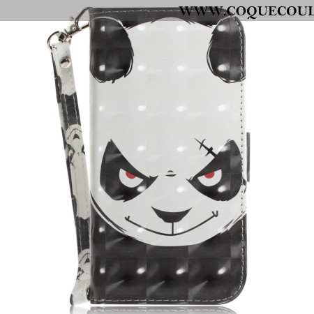 Housse Samsung Galaxy S24 Plus 5G Angry Panda à Lanière