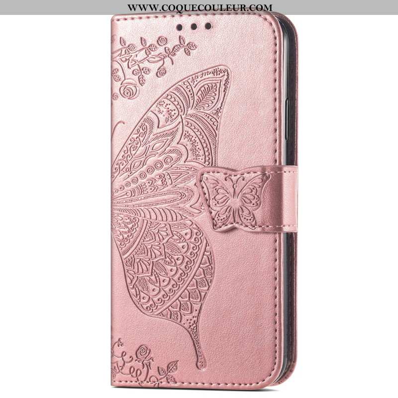 Housse Samsung Galaxy S24 Plus 5G Papillon Baroque