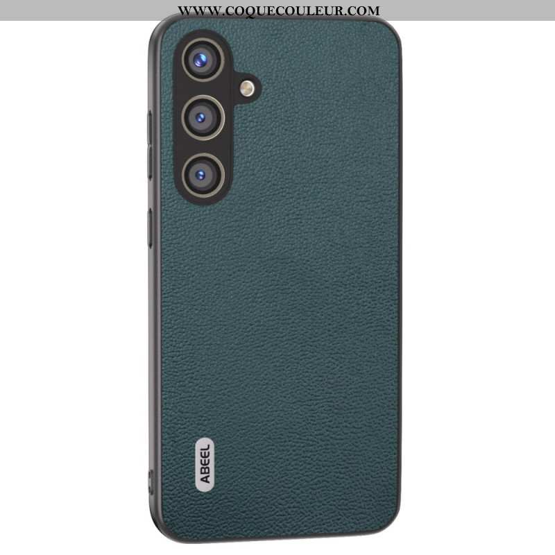 Coque Samsung Galaxy S24 Plus 5G Effet Cuir Litchi ABEEL