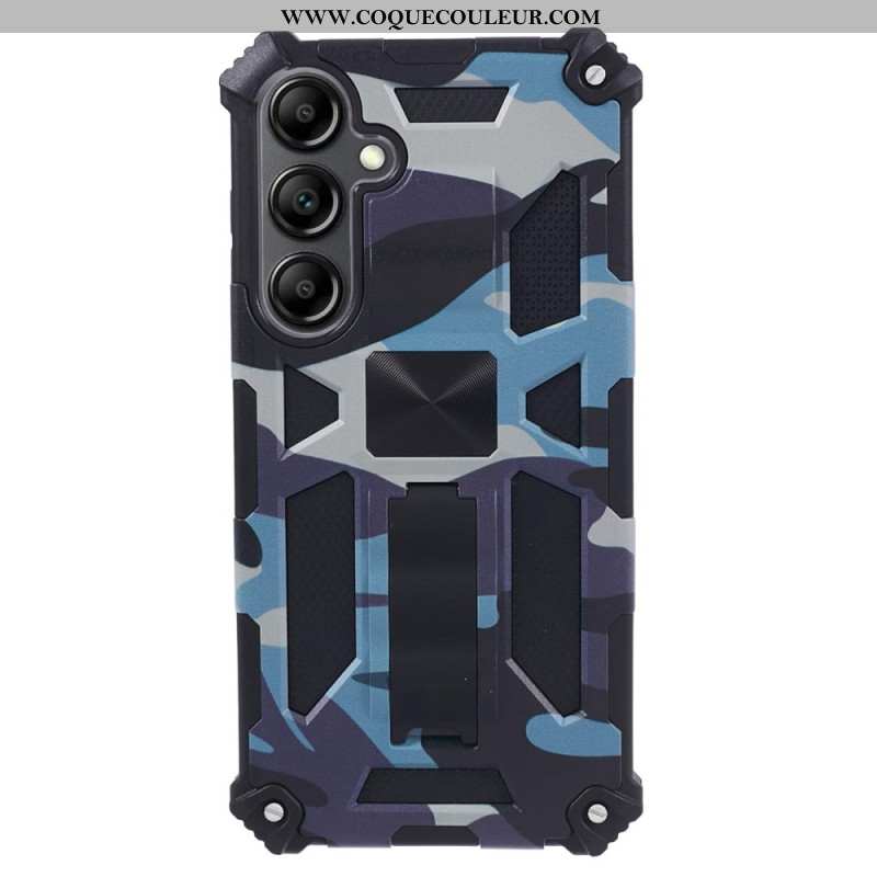 Coque Samsung Galaxy S24 Plus 5G avec Support et Motif Camouflage