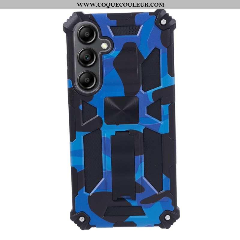 Coque Samsung Galaxy S24 Plus 5G avec Support et Motif Camouflage