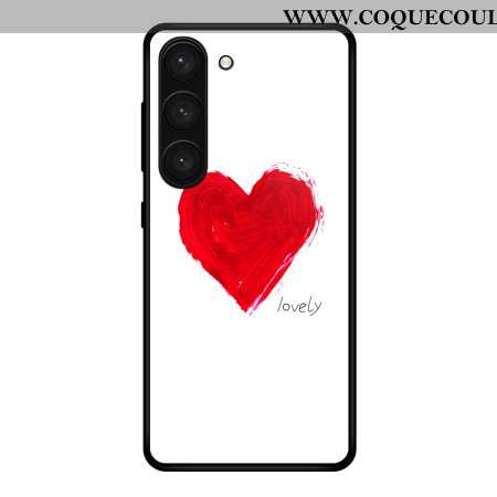 Coque Samsung Galaxy S24 Plus 5G Verre Trempé Coeur Rouge