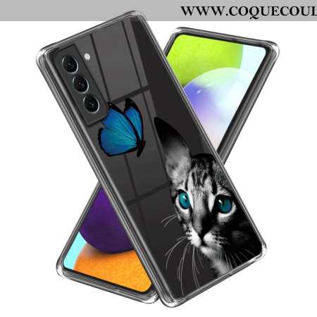 Coque Samsung Galaxy S24 Plus 5G Chat et Papillon