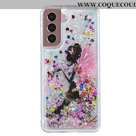 Coque Samsung Galaxy S24 Plus 5G Paillettes Liquides Jeune Fille