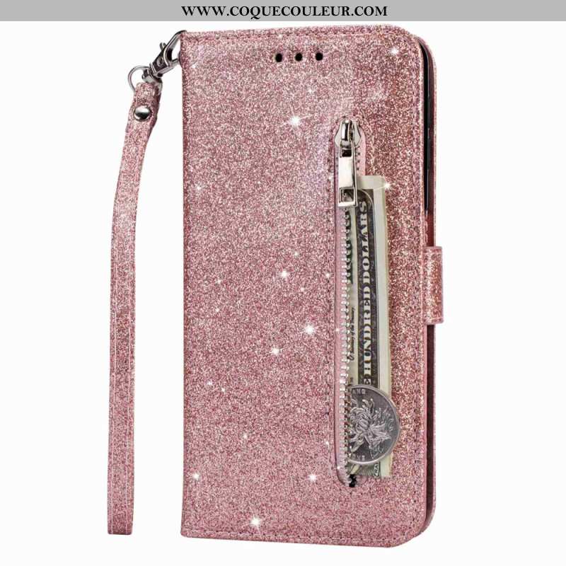 Housse Samsung Galaxy S24 Plus 5G Porte-Monnaie Paillettes