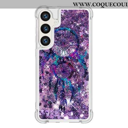 Coque Samsung Galaxy S24 Plus 5G Paillettes Liquides Attrape Rêves