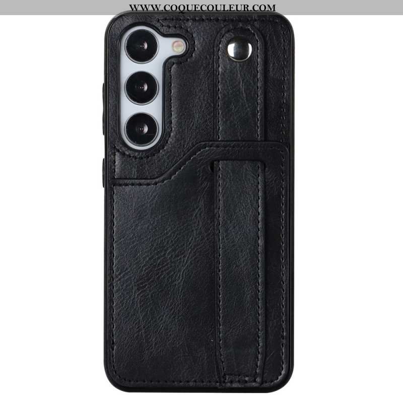 Coque pour Samsung Galaxy S24 Plus 5G avec Sangle et Porte-Cartes