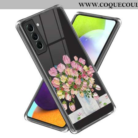 Coque Samsung Galaxy S24 Plus 5G Peinture Fleurs Roses