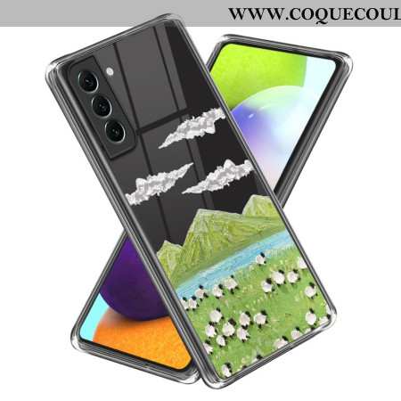 Coque Samsung Galaxy S24 Plus 5G Agneaux dans le Pré