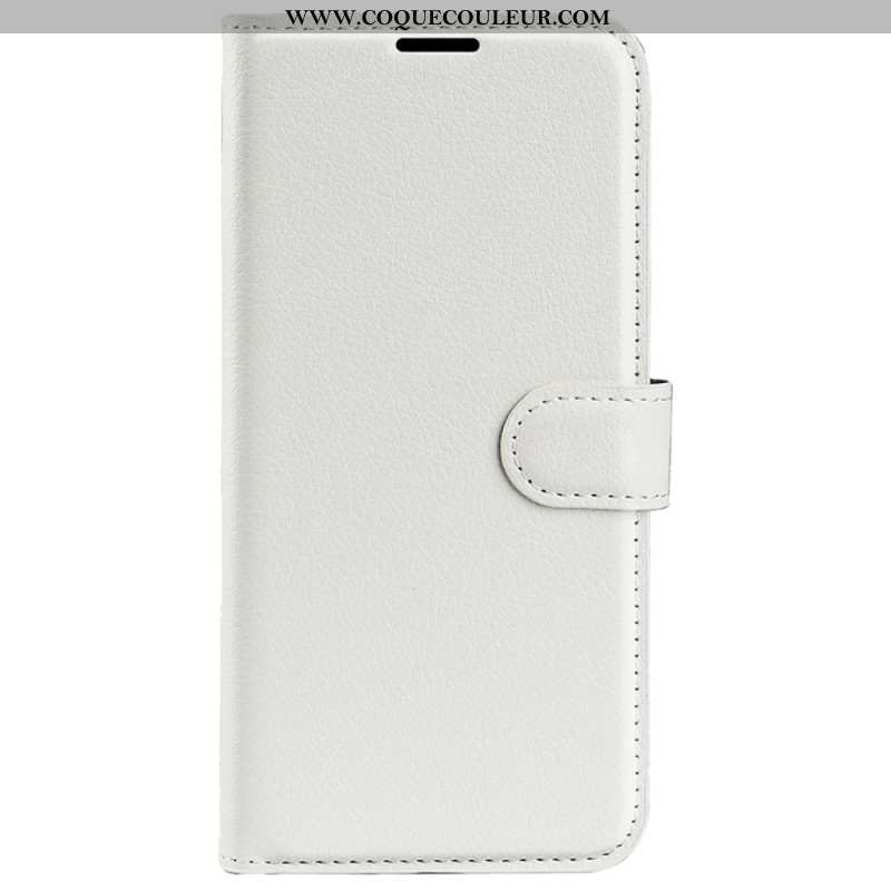 Housse Samsung Galaxy S24 Plus 5G Simili Cuir Litchi Classique