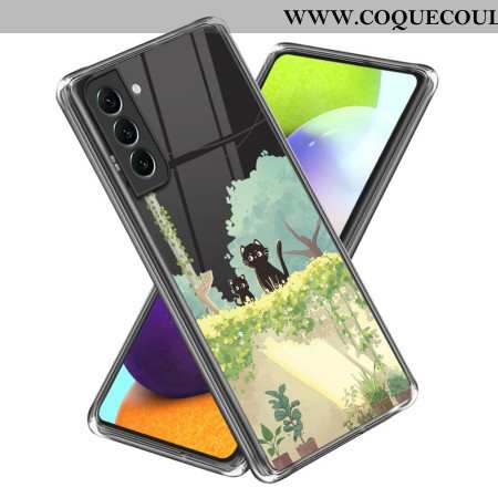 Coque Samsung Galaxy S24 Plus 5G avec motif Deux Chats