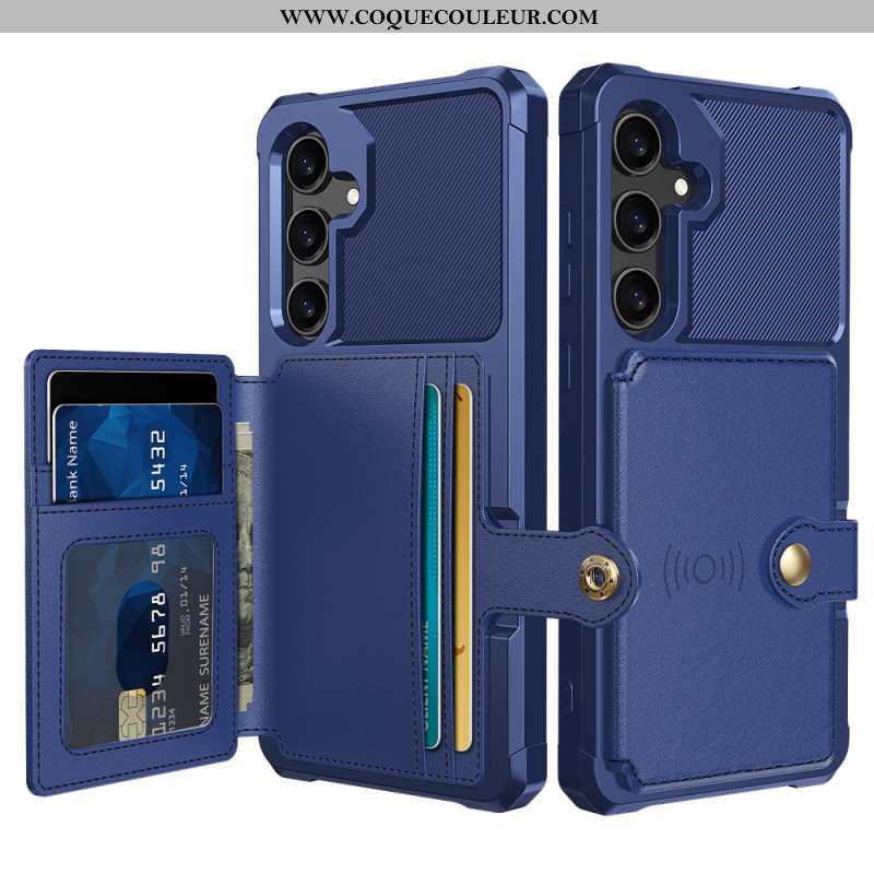 Coque Samsung Galaxy S24 Plus 5G Magnétique avec Porte-Cartes