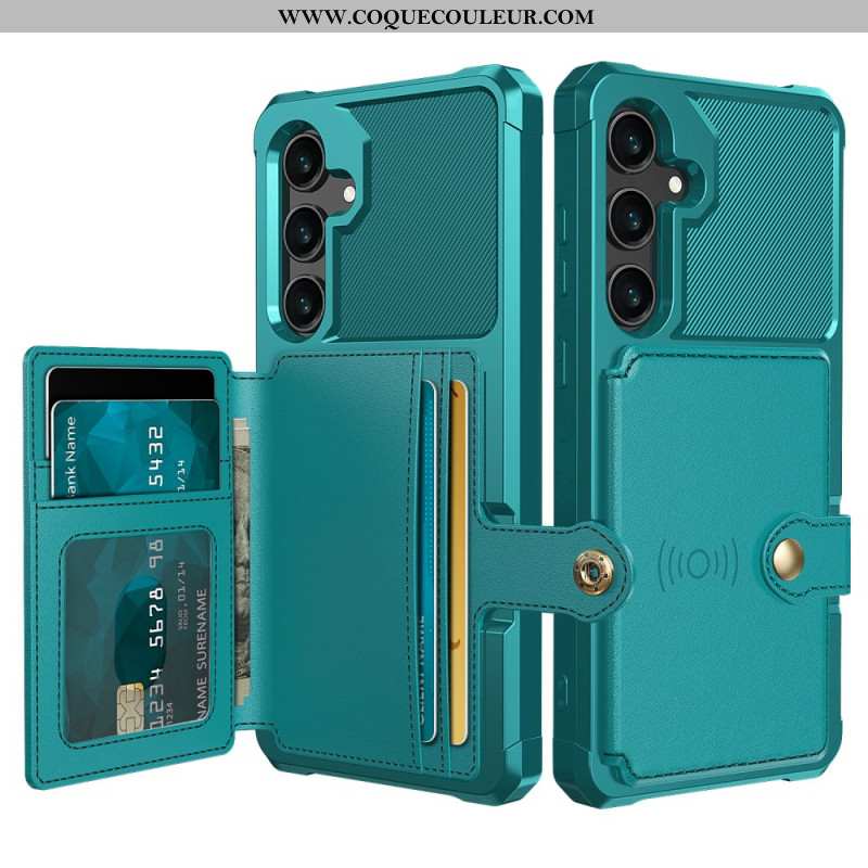 Coque Samsung Galaxy S24 Plus 5G Magnétique avec Porte-Cartes