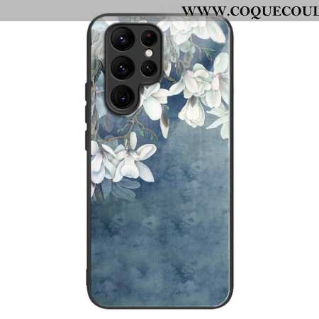 Coque Samsung Galaxy S24 Ultra 5G Verre Trempés Magnolias