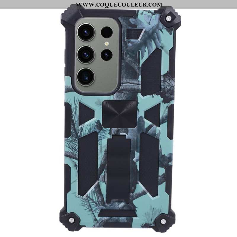 Coque Samsung Galaxy S24 Ultra avec Support Camouflage