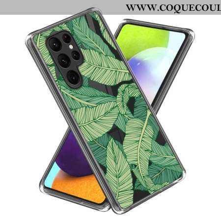 Coque Samsung Galaxy S24 Ultra 5G Feuilles Vertes