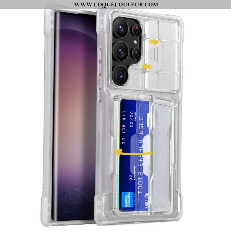 Coque Samsung Galaxy S24 Ultra 5G Protection d'Objectif et Porte-Cartes GKK