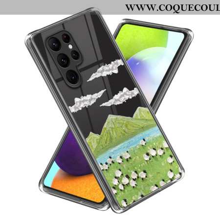 Coque Samsung Galaxy S24 Ultra 5G Peinture Agneaux