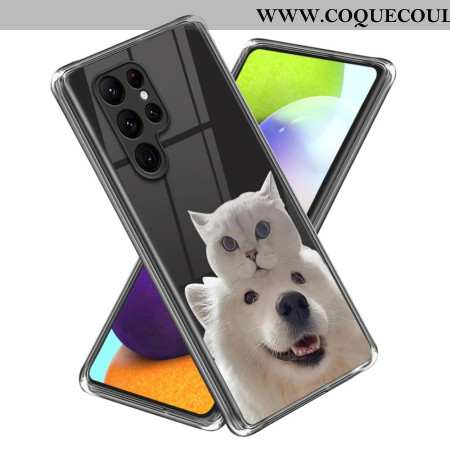 Coque Samsung Galaxy S24 Ultra 5G Chat et Chien