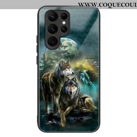 Coque Samsung Galaxy S24 Ultra 5G Verre Trempé Loups