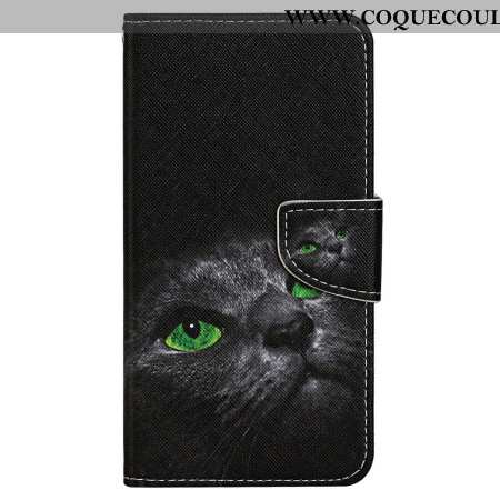 Housse Samsung Galaxy S24 Ultra 5G Yeux de Chat à Lanière