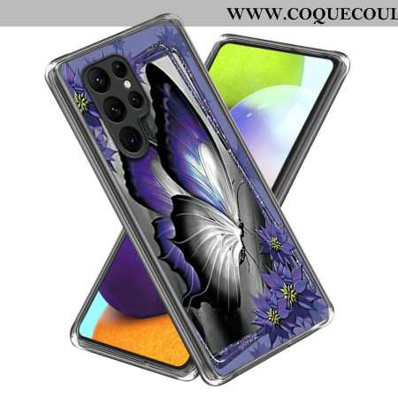 Coque Samsung Galaxy S24 Ultra 5G Papillon Violet