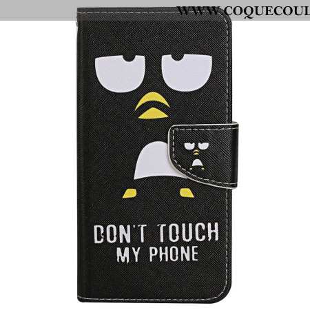 Housse Samsung Galaxy S24 Ultra 5G Pingouin Don't Touch my Phone à Lanière