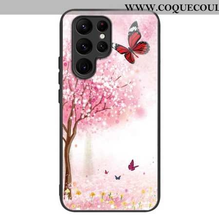 Coque Samsung Galaxy S24 Ultra 5G Verre Trempé Cerisiers en fleurs