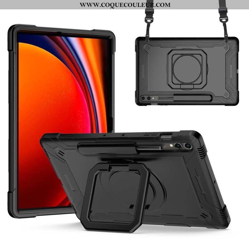 Coque Samsung Galaxy Tab S9 Plus / Tab S9 FE Plus Design avec Bandoulière