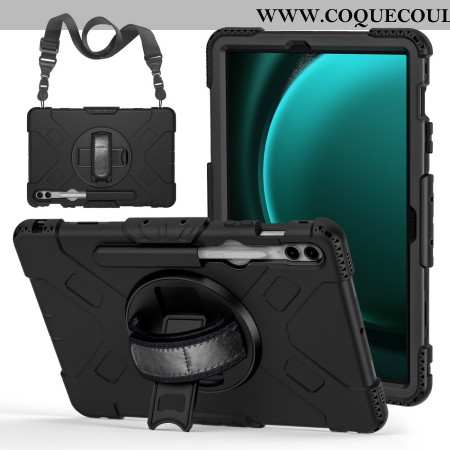 Coque Samsung Galaxy Tab S9 Plus / S9 FE Plus Multifonctionnelle avec Support et Bandoulière