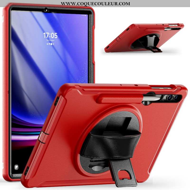 Coque Samsung Galaxy Tab S9 FE Plus/S9 Plus/ S8 Plus/S7 Plus Support pour Stylo et Béquille