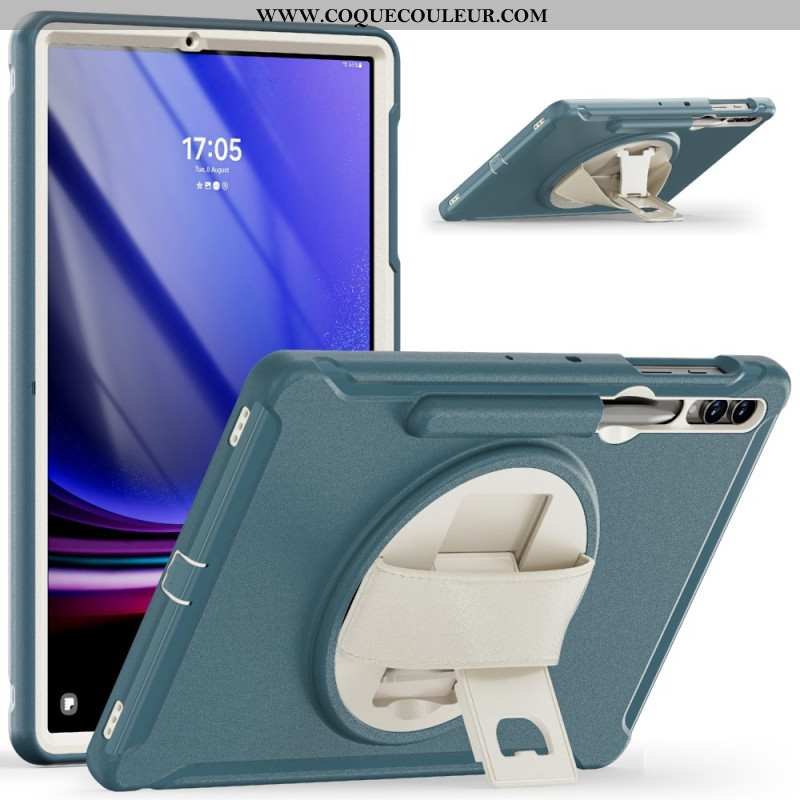 Coque Samsung Galaxy Tab S9 FE Plus/S9 Plus/ S8 Plus/S7 Plus Support pour Stylo et Béquille