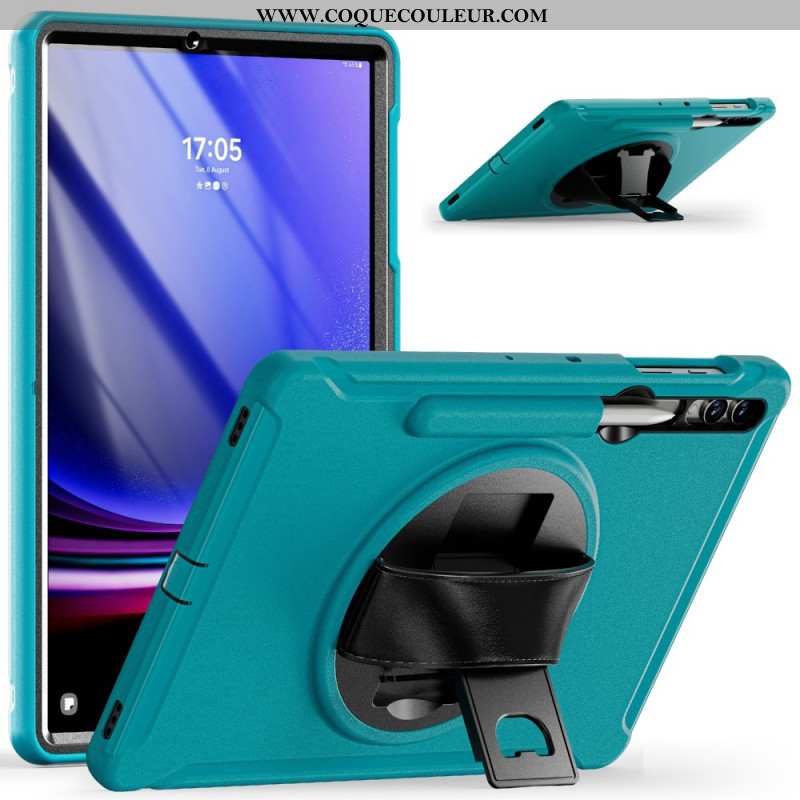 Coque Samsung Galaxy Tab S9 FE Plus/S9 Plus/ S8 Plus/S7 Plus Support pour Stylo et Béquille