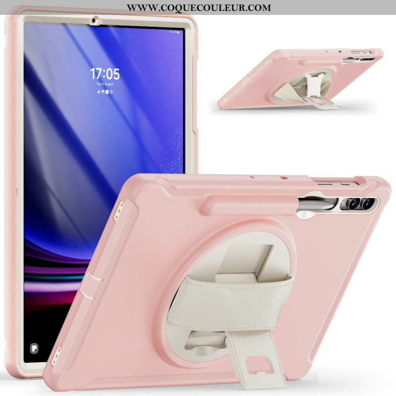 Coque Samsung Galaxy Tab S9 FE Plus/S9 Plus/ S8 Plus/S7 Plus Support pour Stylo et Béquille