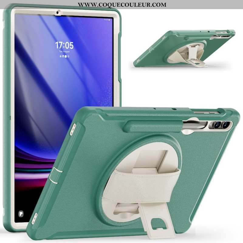 Coque Samsung Galaxy Tab S9 FE Plus/S9 Plus/ S8 Plus/S7 Plus Support pour Stylo et Béquille