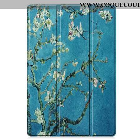 Smart Case Samsung Galaxy Tab S9 FE Plus Porte-Stylet Fleurs d'Abricot