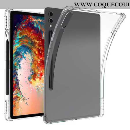 Coque Samsung Galaxy Tab S9 Plus Transparente avec Coins Renforcés et Porte-Stylet