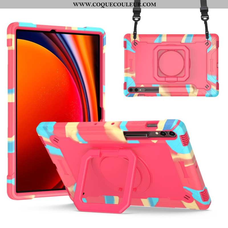 Coque Samsung Galaxy Tab S9 Plus / Tab S9 FE Plus Design avec Bandoulière