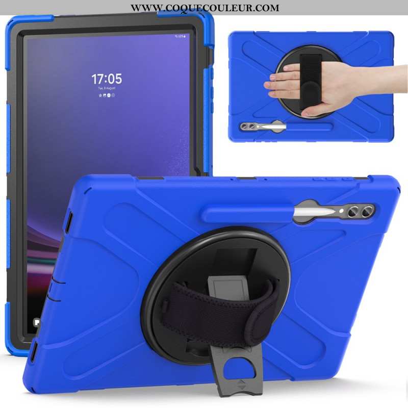 Coque Samsung Galaxy Tab S9 Ultra / S8 Ultra Triple Protection Sangle et Support