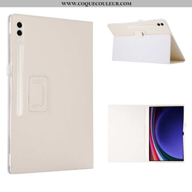 Étui Samsung Galaxy Tab S9 Ultra Style Cuir Litchi