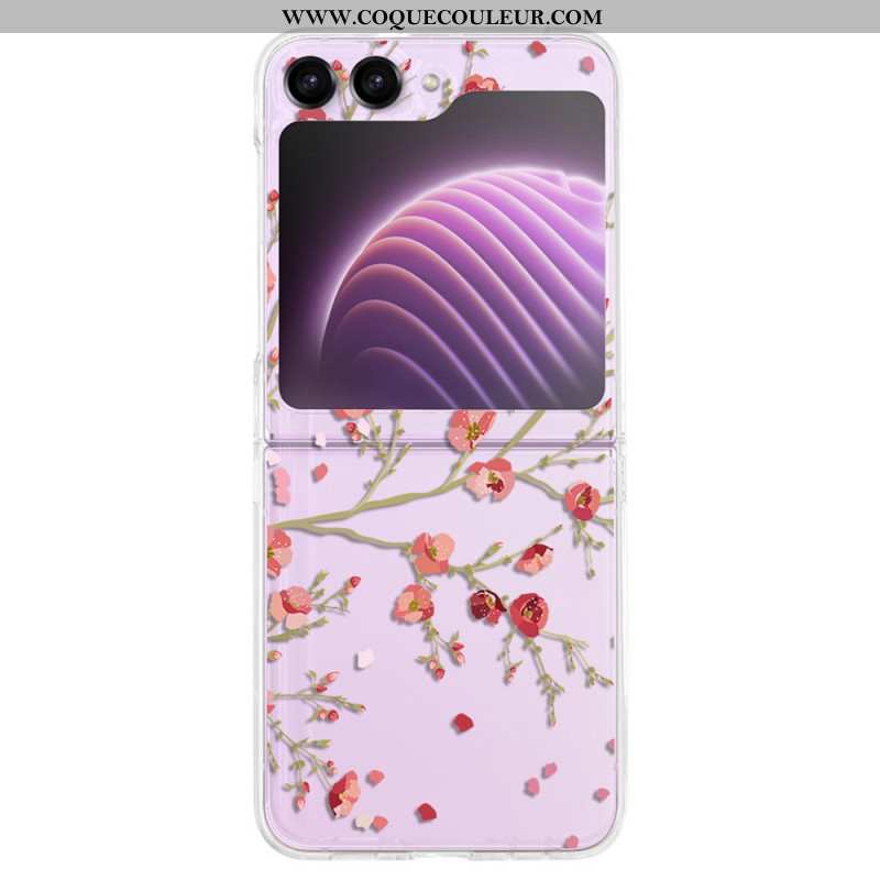 Coque Samsung Galaxy Z Flip 5 Transparente Fleurie