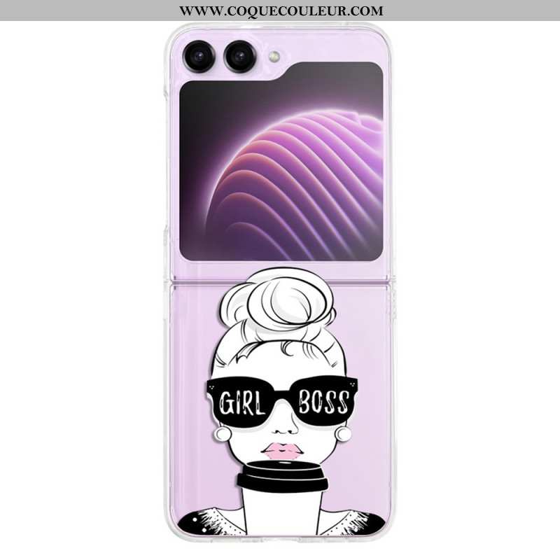 Coque Samsung Galaxy Z Flip 5 Transparente Café