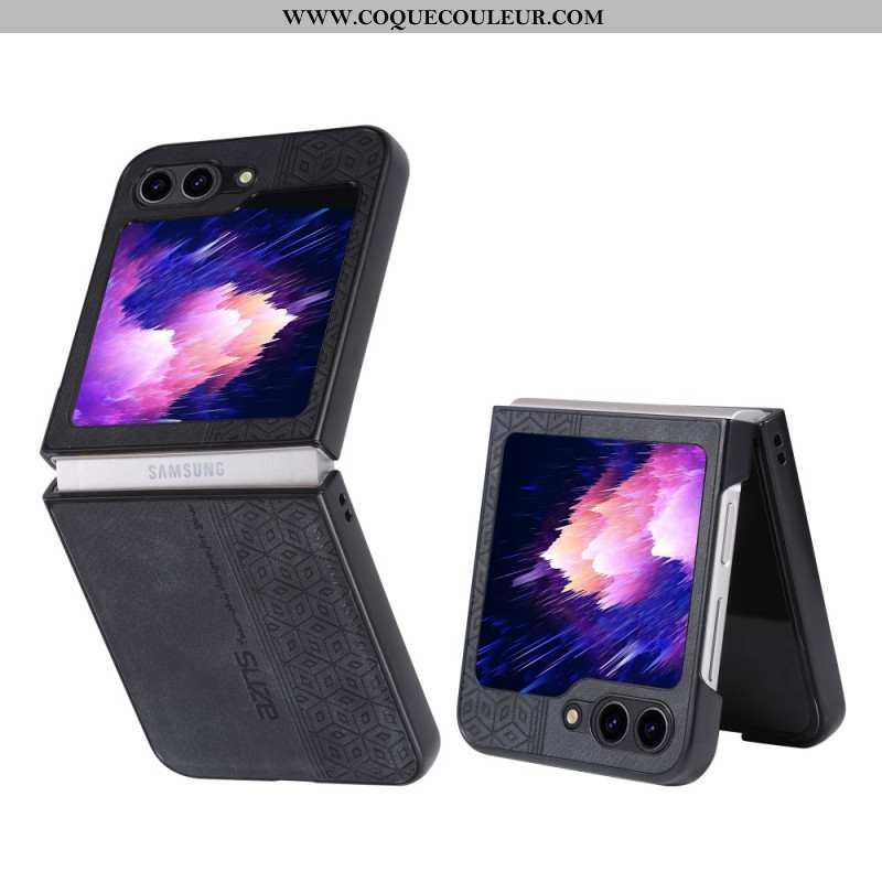 Coque Samsung Galaxy Z Flip 5 Texture Cuir AZNS